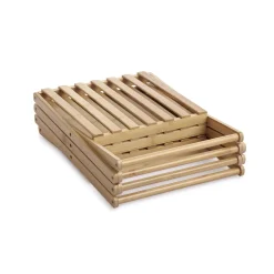 Online Gifi Étagère pliable en bambou 4 niveaux H91cm