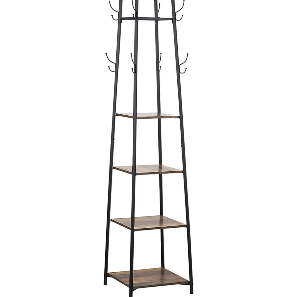 Rangement|Gifi Étagère portant 5 niveaux 8 crochets métal et bois