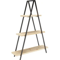 Rangement|Gifi Étagère pyramide 3 niveaux noir naturel