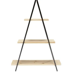 Rangement|Gifi Étagère pyramide 3 niveaux noir naturel