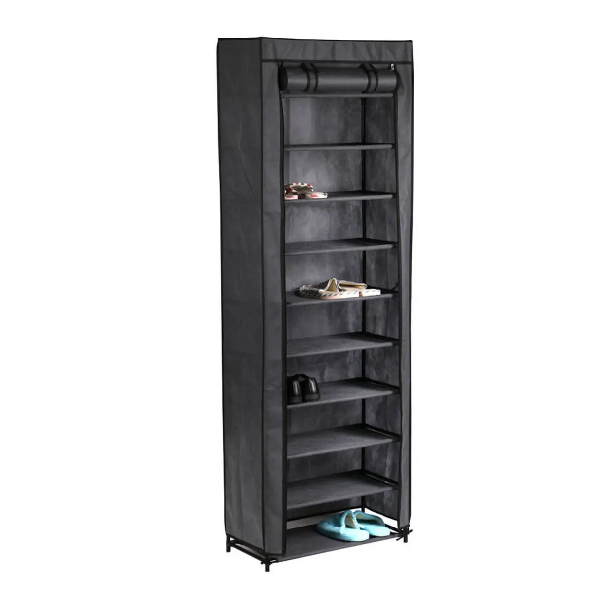 Rangement|Gifi Étagère range chaussures avec housse anti poussière 30 paires