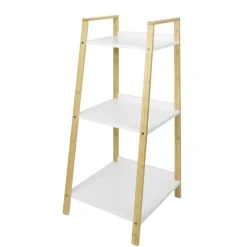 Hot Gifi Étagère salle de bain 3 niveaux bambou 34,5x36xH76cm