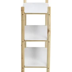 Rangement|Gifi Étagère scandinave bois 3 niveaux blanc et naturel