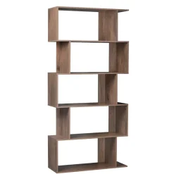 Rangement|Gifi Étagère Séparateur de pièce 5 niveaux marron 80x29xH167,7 cm