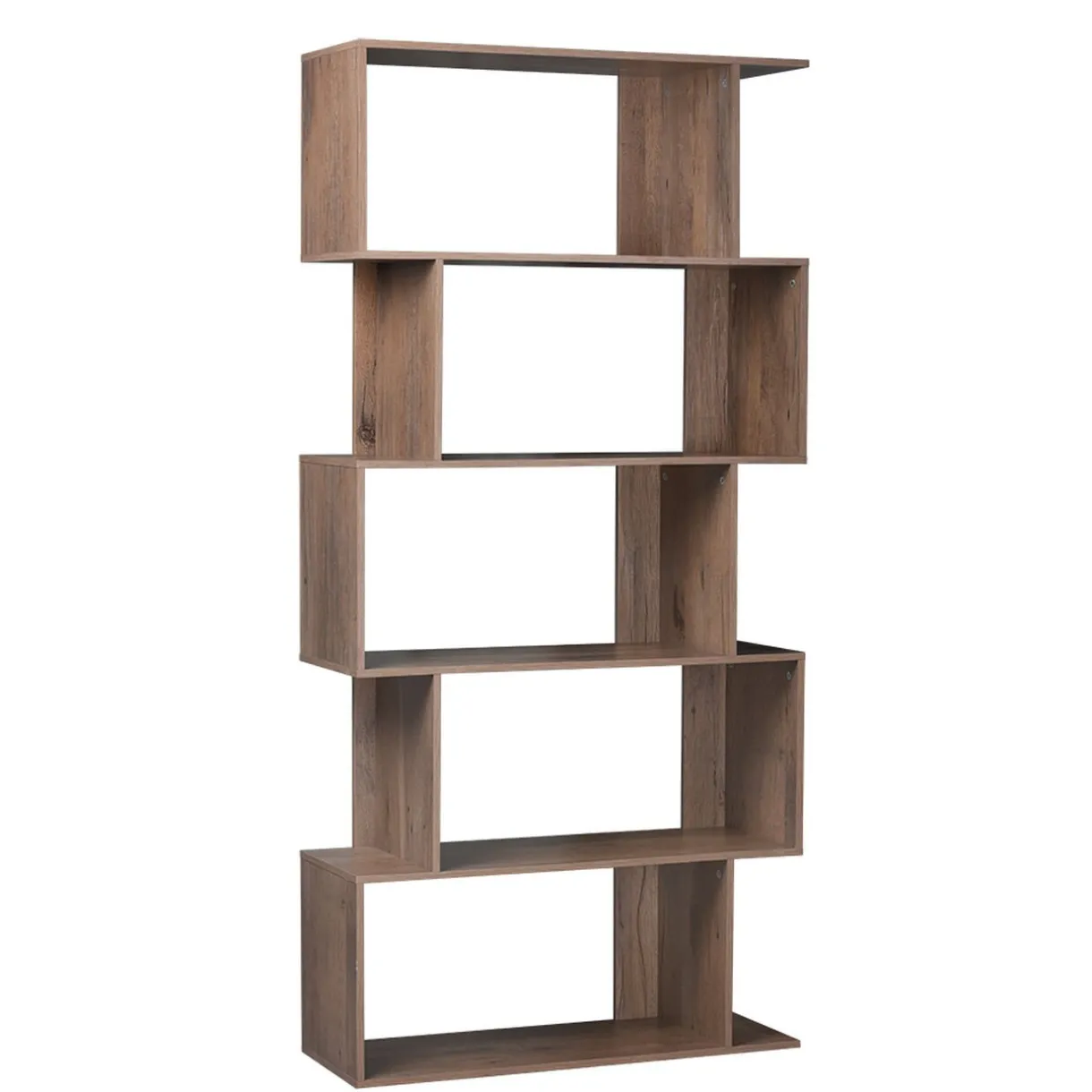 Rangement|Gifi Étagère Séparateur de pièce 5 niveaux marron 80x29xH167,7 cm