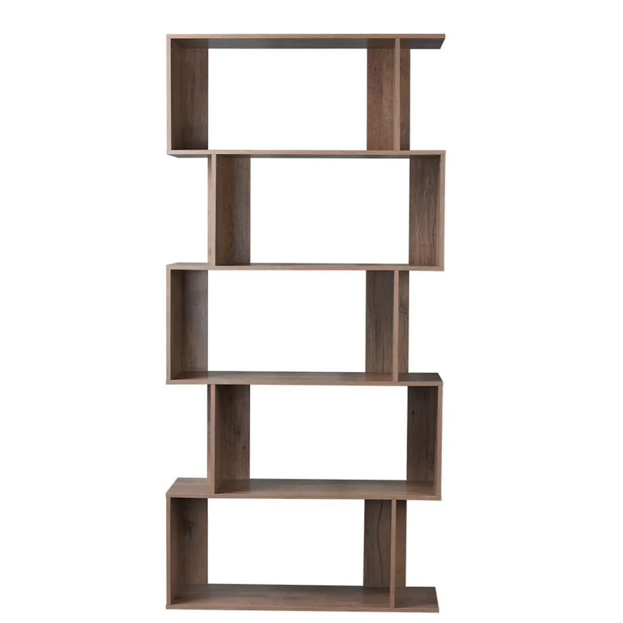 Rangement|Gifi Étagère Séparateur de pièce 5 niveaux marron 80x29xH167,7 cm