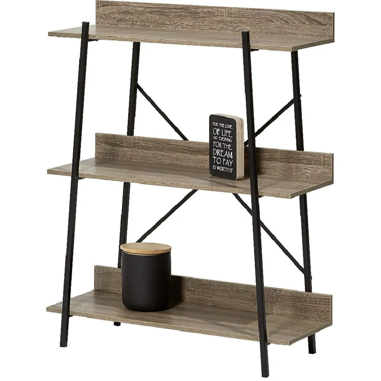 Rangement|Gifi Étagère style industriel bois et métal 3 niveaux