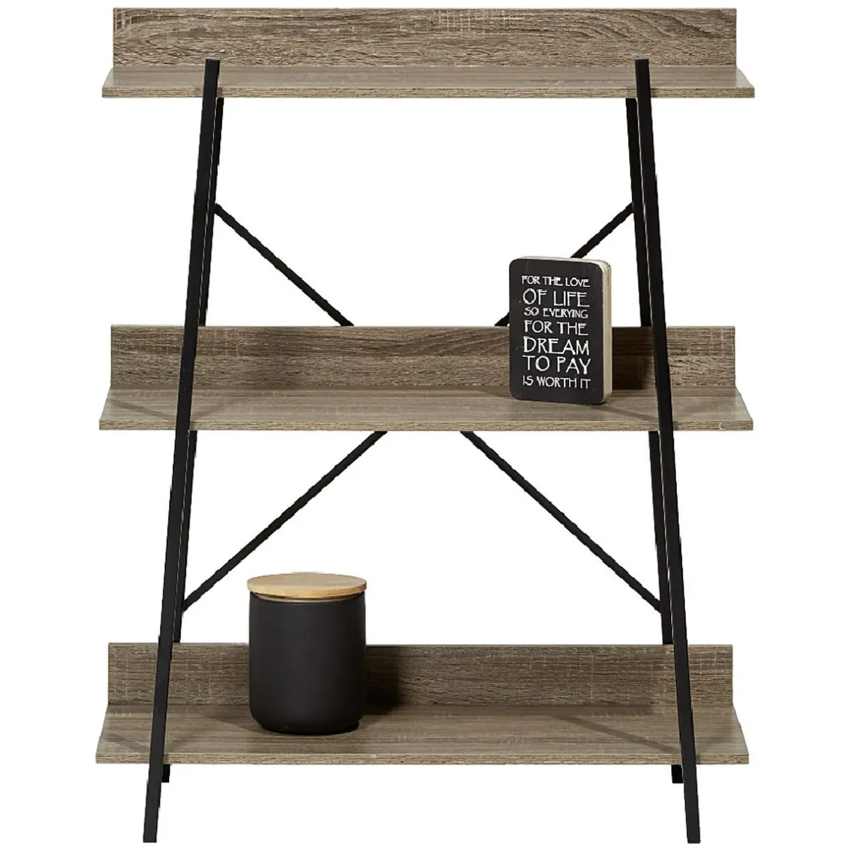 Rangement|Gifi Étagère style industriel bois et métal 3 niveaux