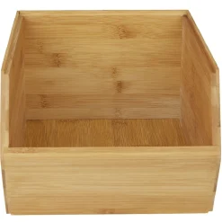 Étagère superposable en bambou marron^Gifi