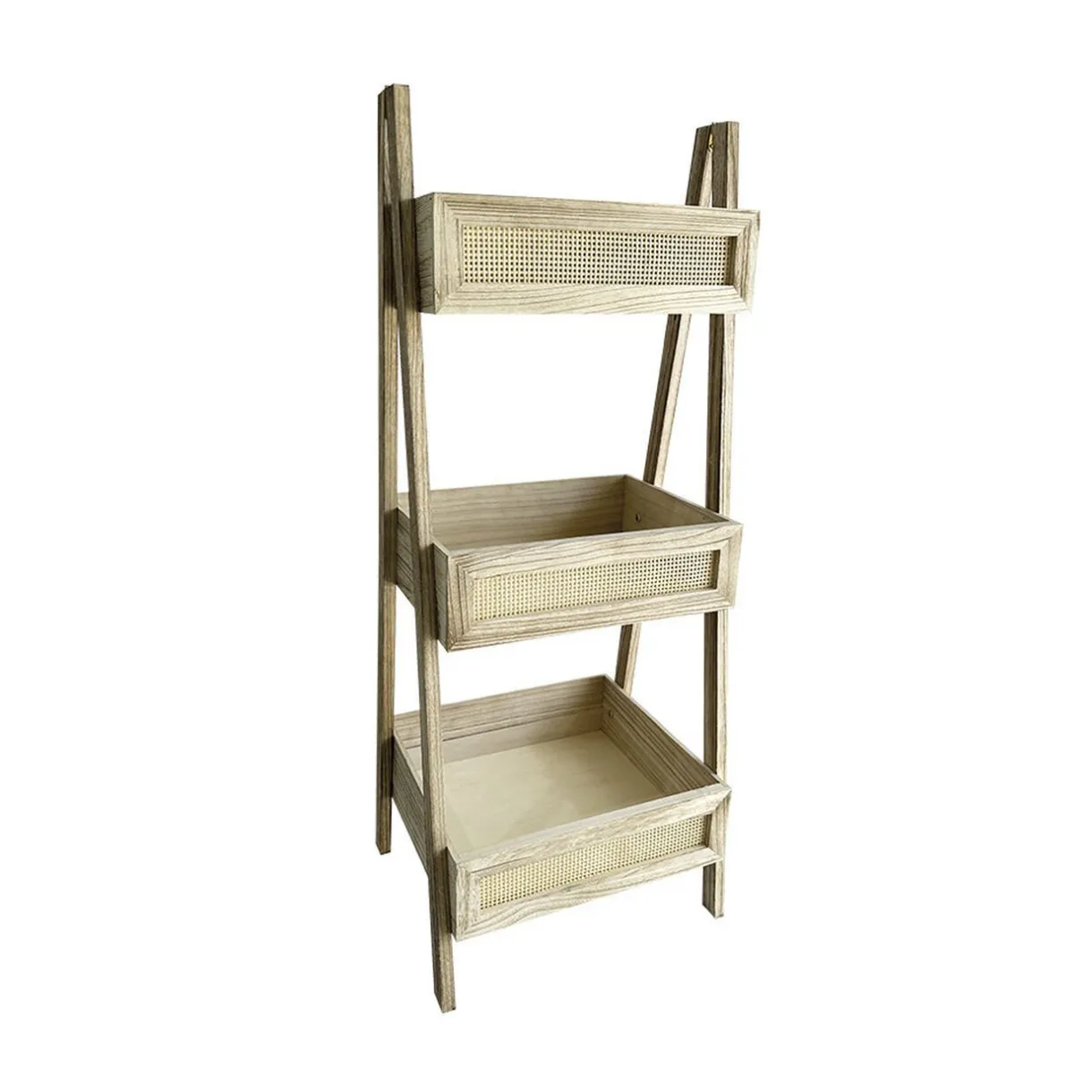 Rangement|Gifi Étagère sur pied 3 niveaux Salomé bois et métal 40xH100x33cm