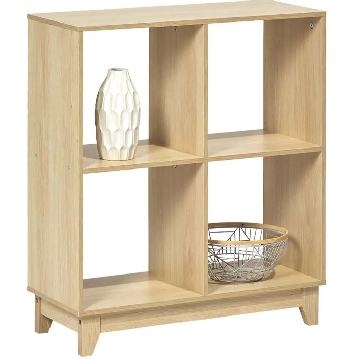 Rangement|Gifi Étagère sur pieds à 4 casiers contreplaqué naturel