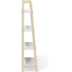 Rangement|Gifi Étagère sur pieds Écolier MDF et pin blanc - L60xP30xH130 cm