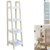 Rangement|Gifi Étagère Tim 4 niveaux bois blanc et naturel 30x30xH117cm