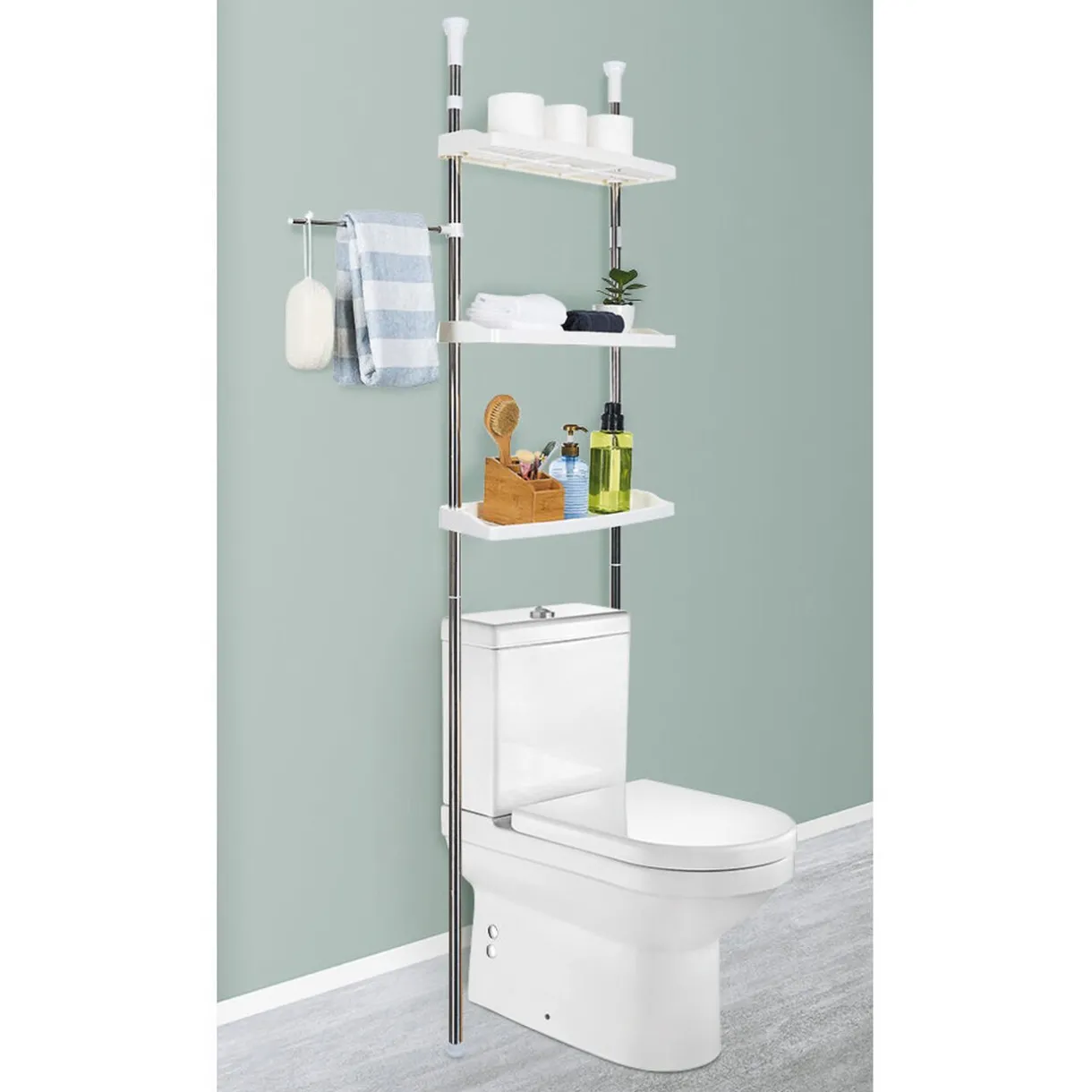 Gifi Étagère WC 3 niveaux hauteur réglable