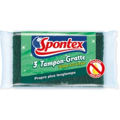 Nettoyage Et Entretien|Gifi Tampon grattant stop graisse Spontex x 3