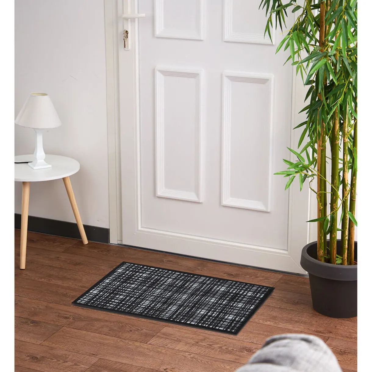 Nettoyage Et Entretien|Gifi Tapis anti poussière à carreaux noir et blanc