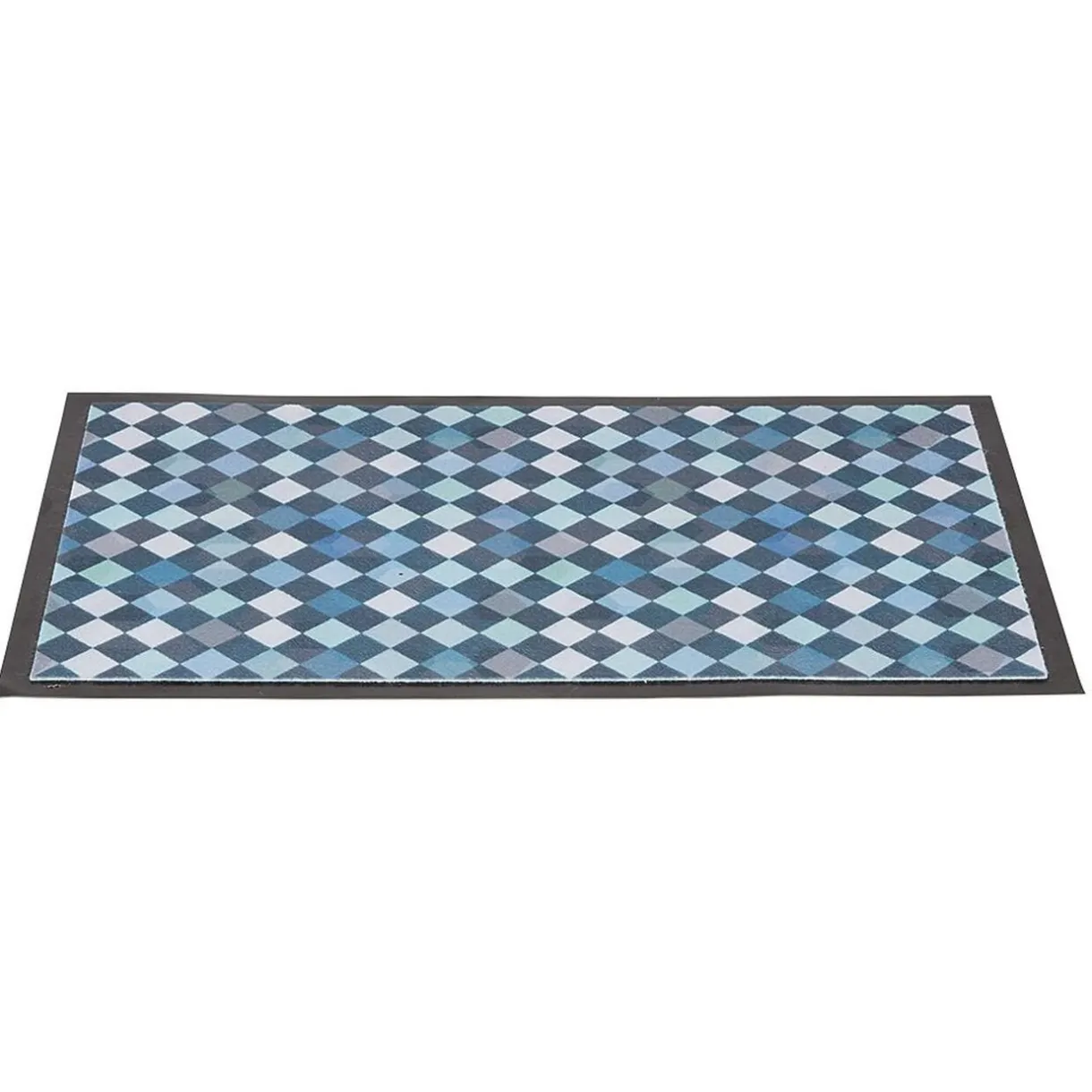 Nettoyage Et Entretien|Gifi Tapis anti poussière rectangulaire motif losange bleu et blanc
