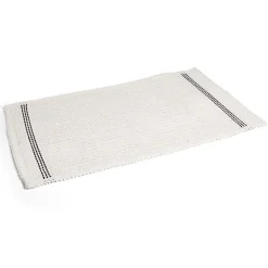 New Gifi Tapis de bain 100% coton blanc et noir 70x50cm