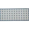 Nettoyage Et Entretien|Gifi Tapis de cuisine à motif graphique bleu marron 120x50 cm