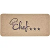 Nettoyage Et Entretien|Gifi Tapis de cuisine antidérapant inscription Chef 100x45cm