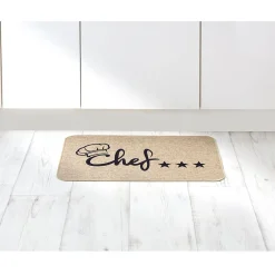 Nettoyage Et Entretien|Gifi Tapis de cuisine antidérapant inscription Chef 100x45cm