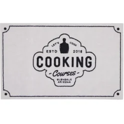 Nettoyage Et Entretien|Gifi Tapis de cuisine antidérapant absorbant inscription Cooking 80x50cm