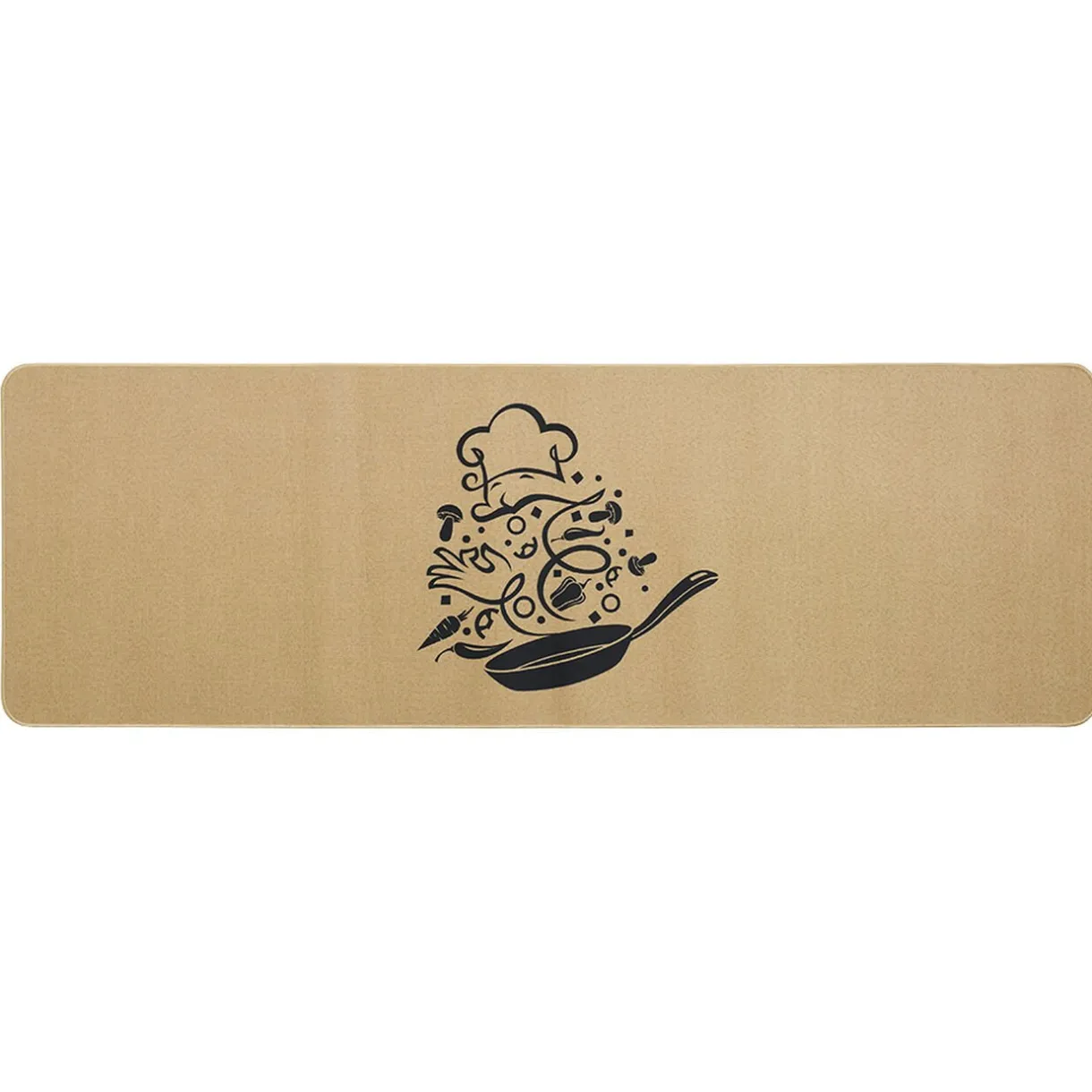 Nettoyage Et Entretien|Gifi Tapis de cuisine effet lin motif cuisine 120x50 cm