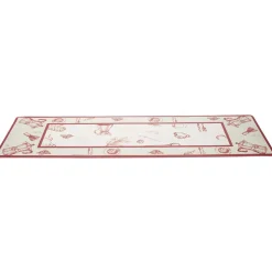 Nettoyage Et Entretien|Gifi Tapis de cuisine imprimé rouge et blanc 150 x 45 cm