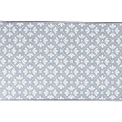 Nettoyage Et Entretien|Gifi Tapis de cuisine latex imprimé bleu 80x50 cm