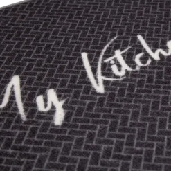 Nettoyage Et Entretien|Gifi Tapis de cuisine My Kitchen My Rules gris et blanc 120x50 cm