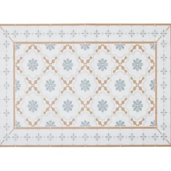 Nettoyage Et Entretien|Gifi Tapis de cuisine vinyle imprimé carreau de ciment tricolore 70x49,5cm