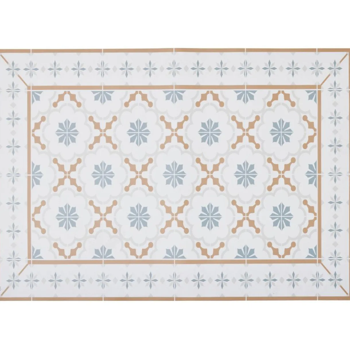 Nettoyage Et Entretien|Gifi Tapis de cuisine vinyle imprimé carreau de ciment tricolore 70x49,5cm