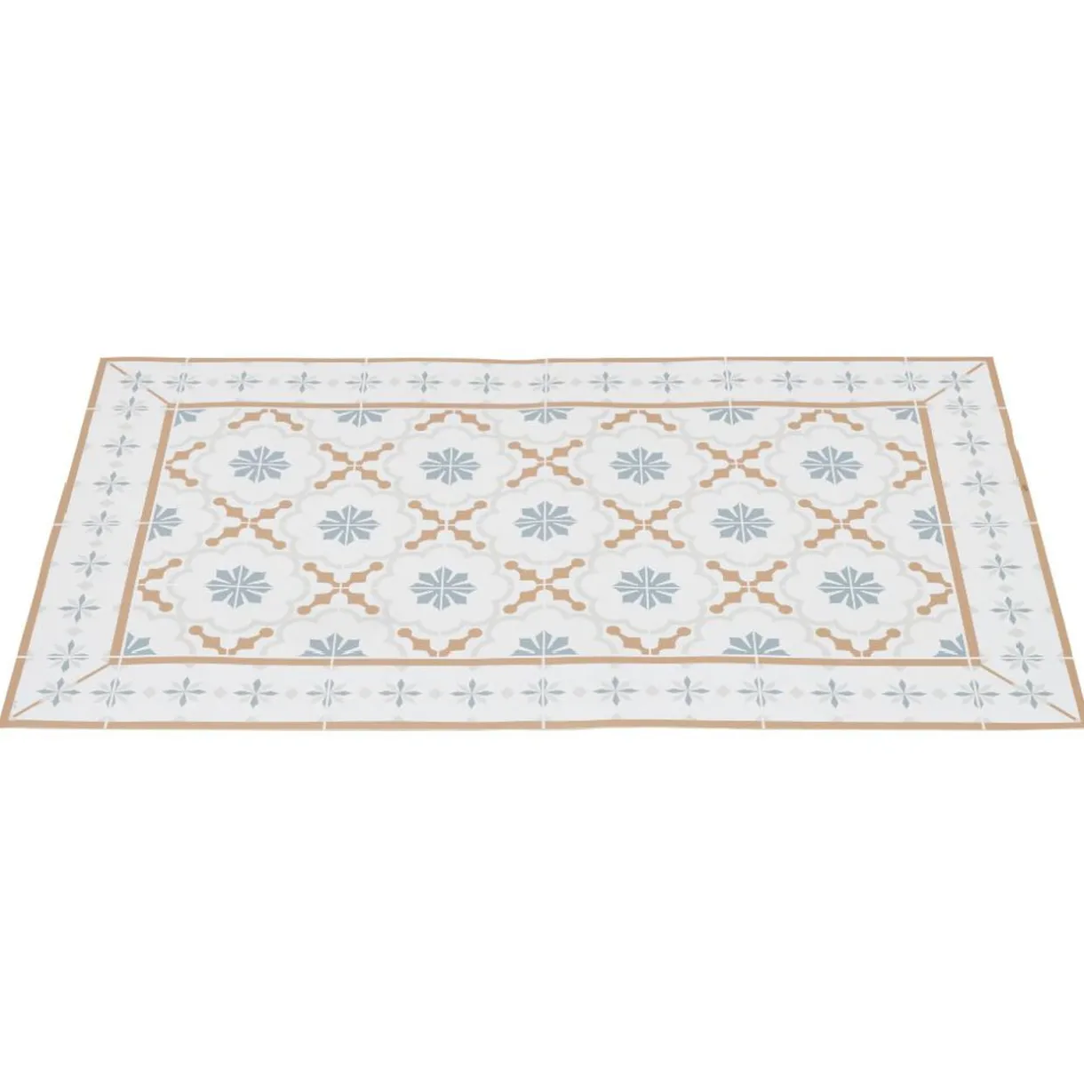 Nettoyage Et Entretien|Gifi Tapis de cuisine vinyle imprimé carreau de ciment tricolore 70x49,5cm