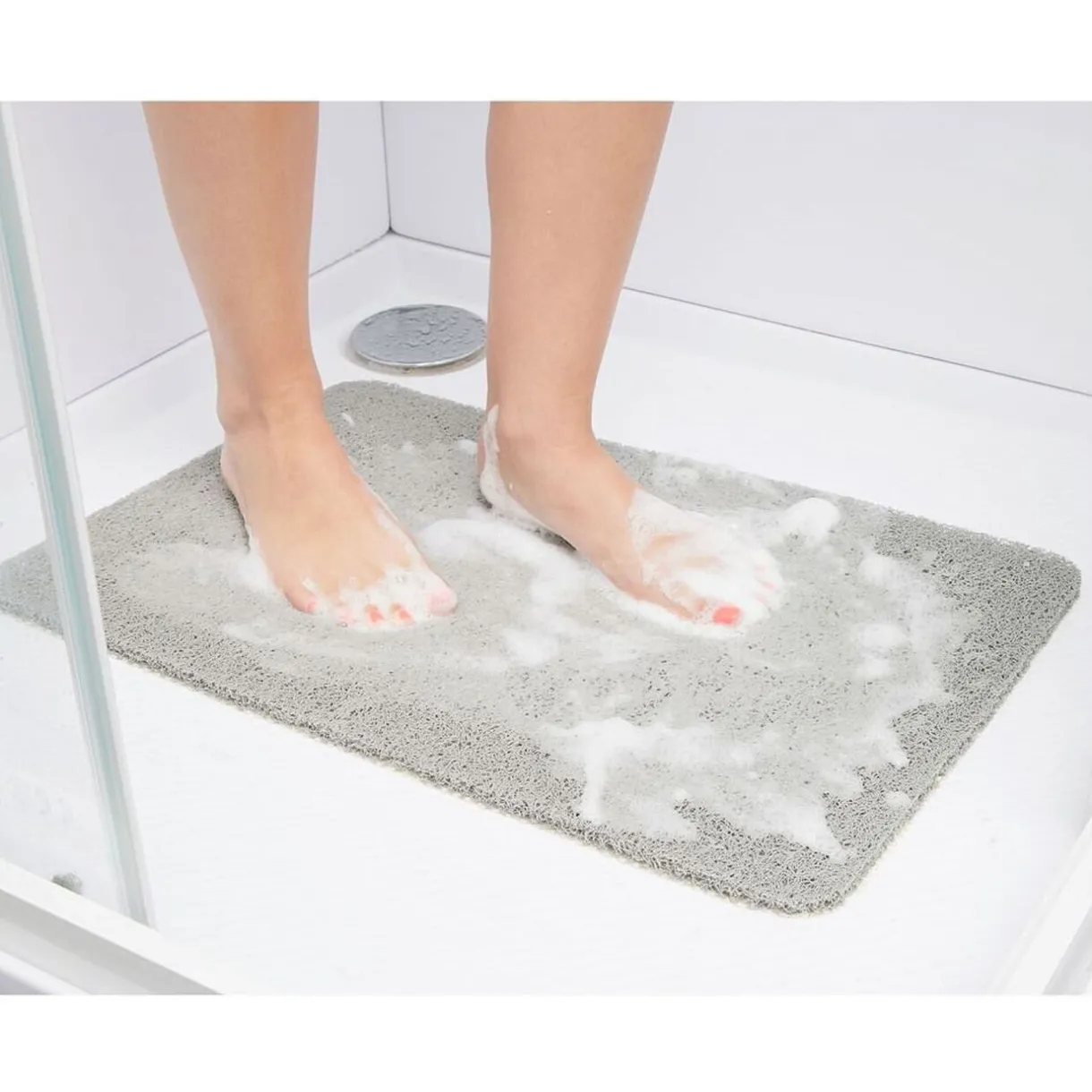 Clearance Gifi Tapis de douche anti-dérapant 60x40cm gris