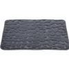 Gifi Tapis de salle de bain à mémoire de forme motif galet gris