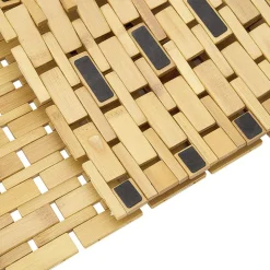 Discount Gifi Tapis de salle de bain bambou rectangulaire 72x45 cm