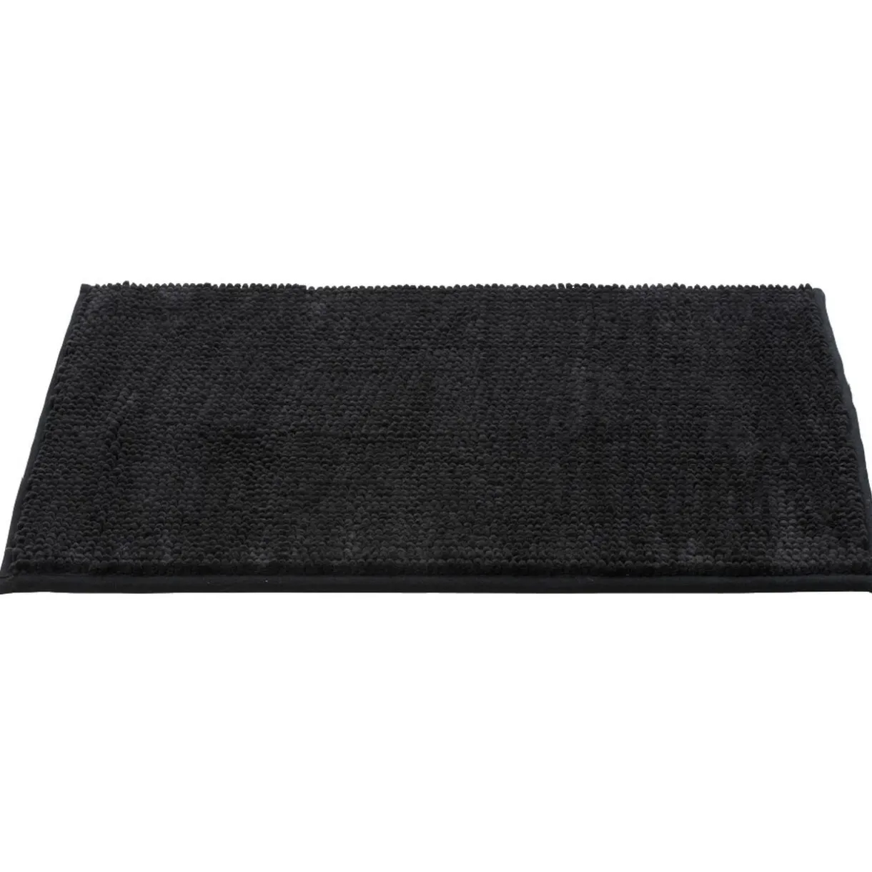 Clearance Gifi Tapis de salle de bain chenille noir 45x65cm
