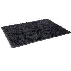 Clearance Gifi Tapis de salle de bain chenille noir 45x65cm