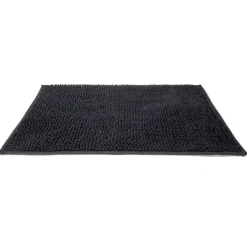 Clearance Gifi Tapis de salle de bain chenille noir 45x65cm