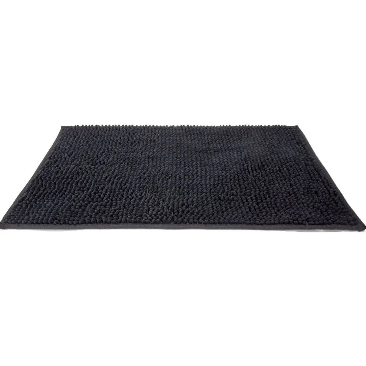 Clearance Gifi Tapis de salle de bain chenille noir 45x65cm