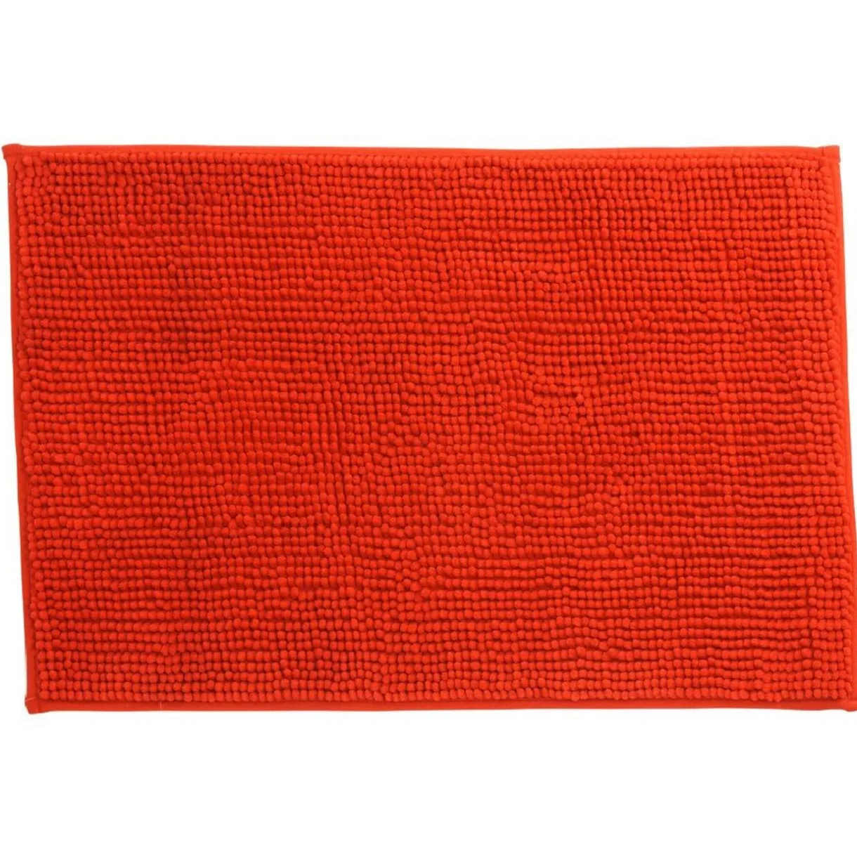 New Gifi Tapis de salle de bain chenille rouge