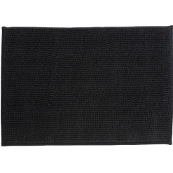 Best Gifi Tapis de salle de bain chenille noir petit modèle