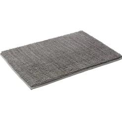 Best Gifi Tapis de salle de bain chenille gris 45x65cm