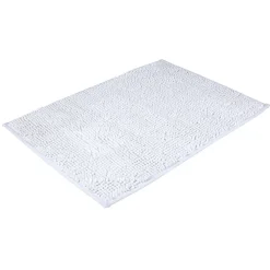New Gifi Tapis de salle de bain chenille blanc grand modèle