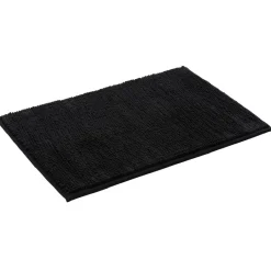 Outlet Gifi Tapis de salle de bain chenille noir grand modèle