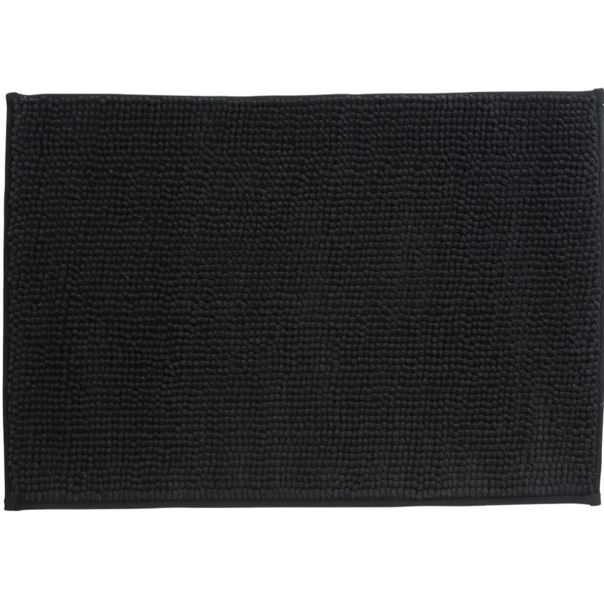 Outlet Gifi Tapis de salle de bain chenille noir grand modèle