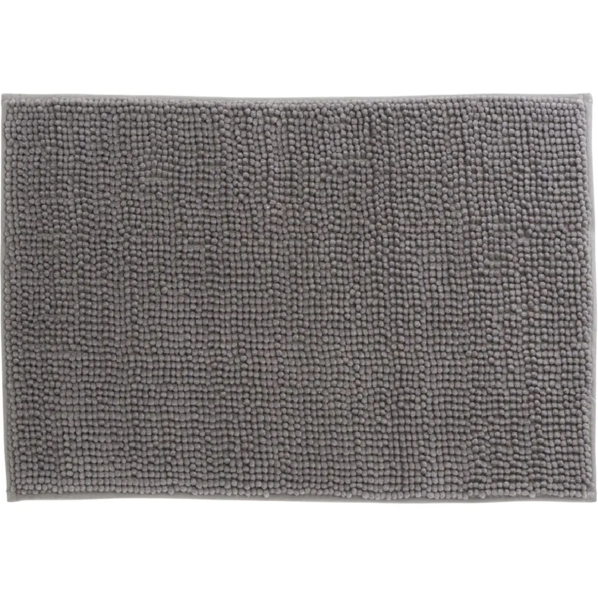 Hot Gifi Tapis de salle de bain chenille gris grand modèle