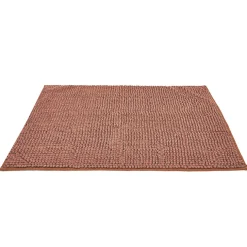 Clearance Gifi Tapis de salle de bain chenille marron 80x50 cm
