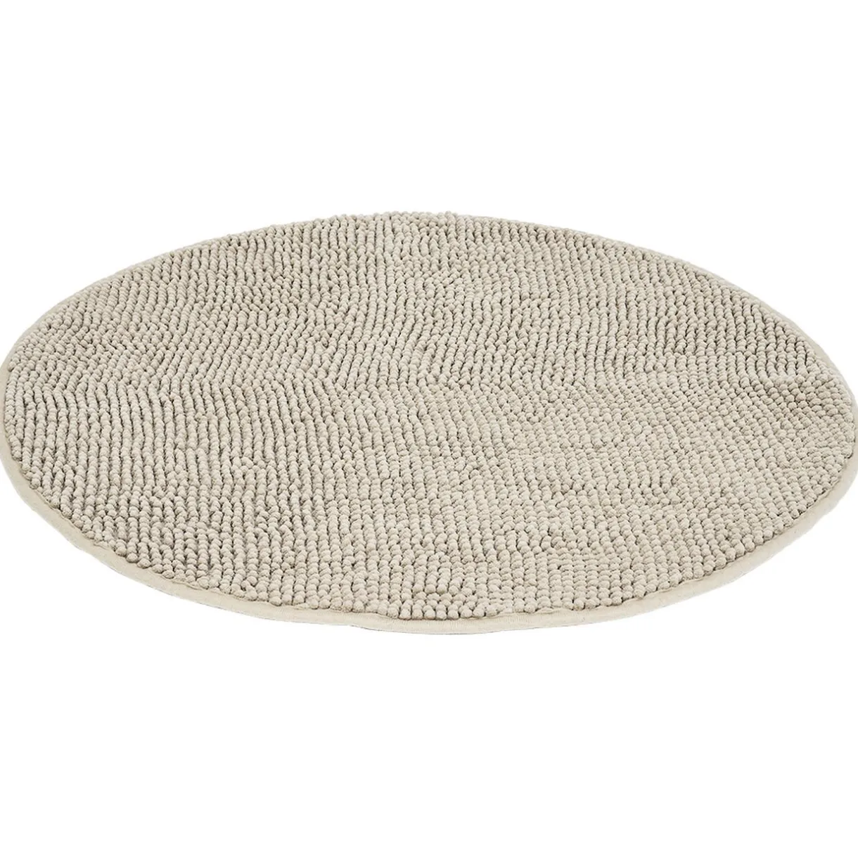 Best Gifi Tapis de salle de bain chenille rond beige Ø70 cm