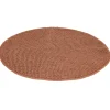 New Gifi Tapis de salle de bain chenille rond marron Ø70 cm